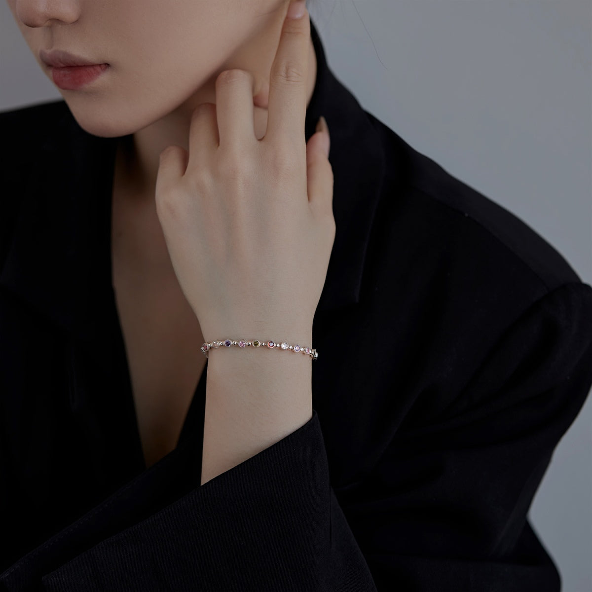 [Noble Jewelry]Sparkling Exquisite Round Cut Party Bracelet