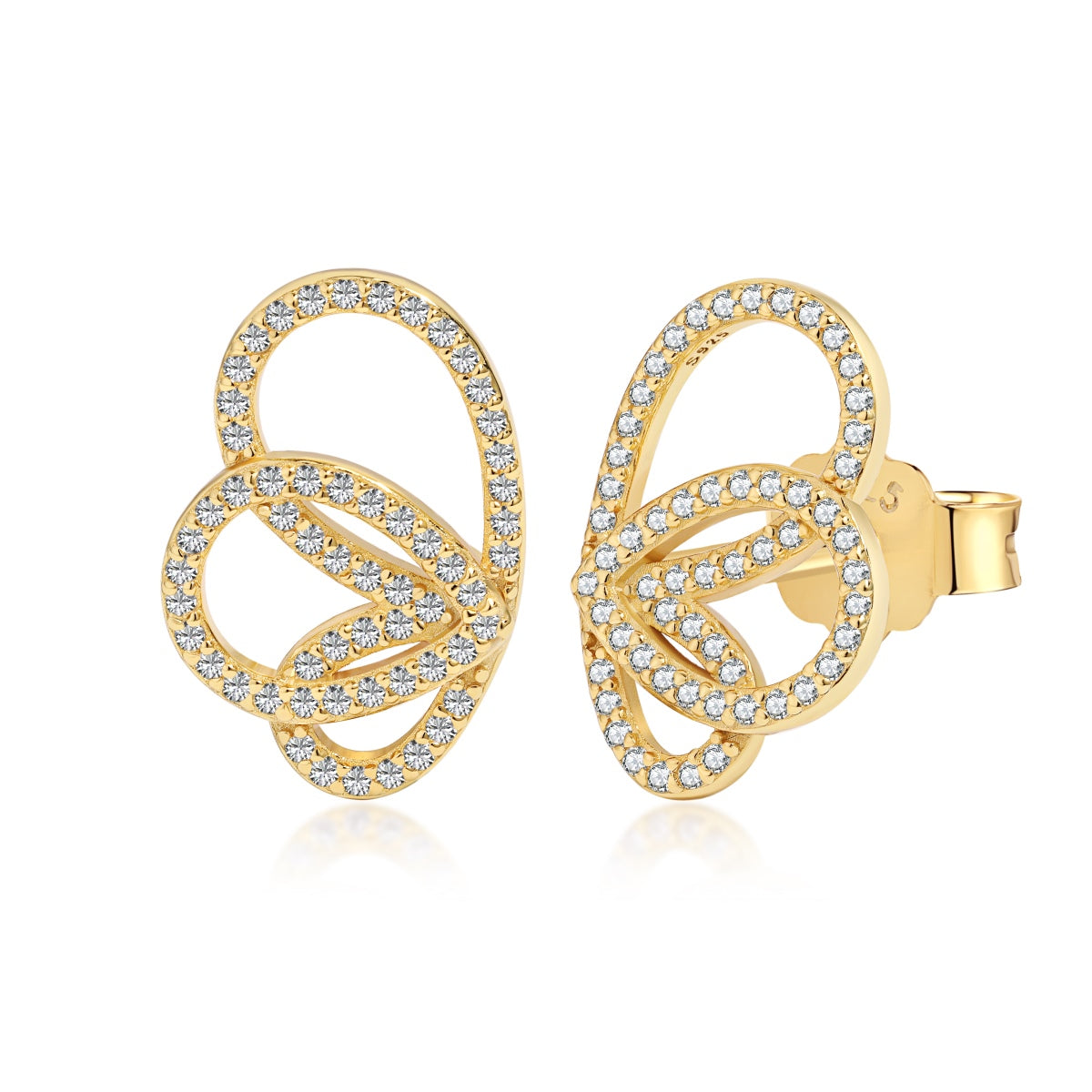 [Noble Jewelry]Exquisite Butterfly Shape Earrings