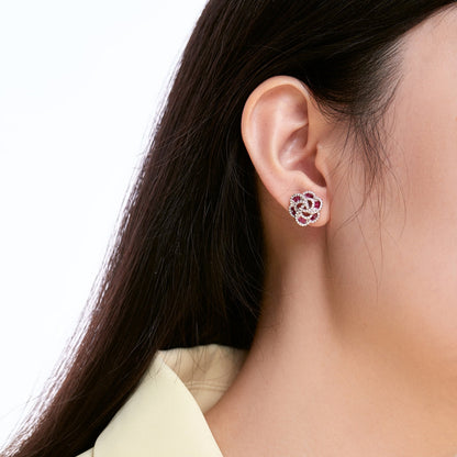 [Noble Jewelry]Exquisite Flower Shape Daily Earrings