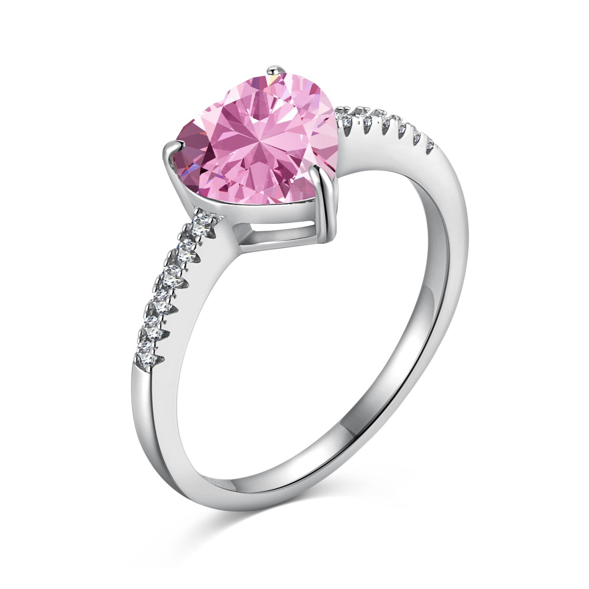 [Noble Jewelry]2.0 Carat Dazzling Lustrous Heart Cut Lover Ring