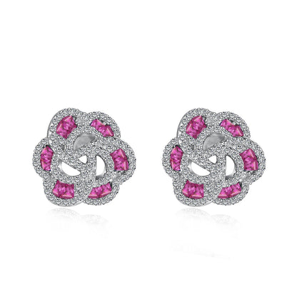 [Noble Jewelry]Exquisite Flower Shape Daily Earrings