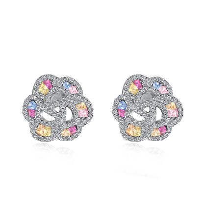 [Noble Jewelry]Exquisite Flower Shape Daily Earrings