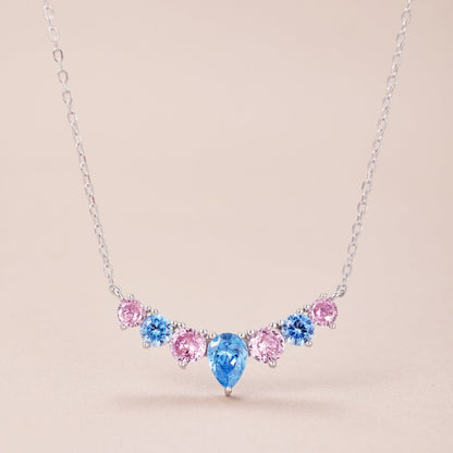 [Noble Jewelry]Dainty Colorful Heart Necklace