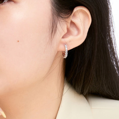 [Noble Jewelry]Radiant Colorful Round Cut Earrings