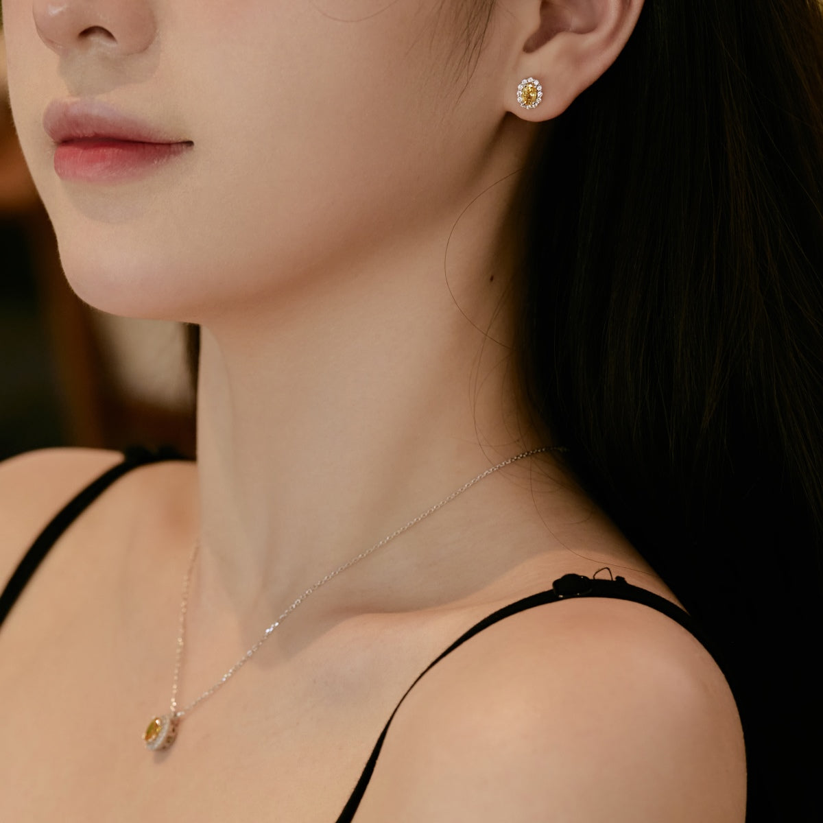 [Noble Jewelry]Delicate Unique Oval Cut Daily Earrings