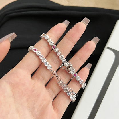 [Noble Jewelry]Dazzling Radiant Multi Cut Daily Bracelet