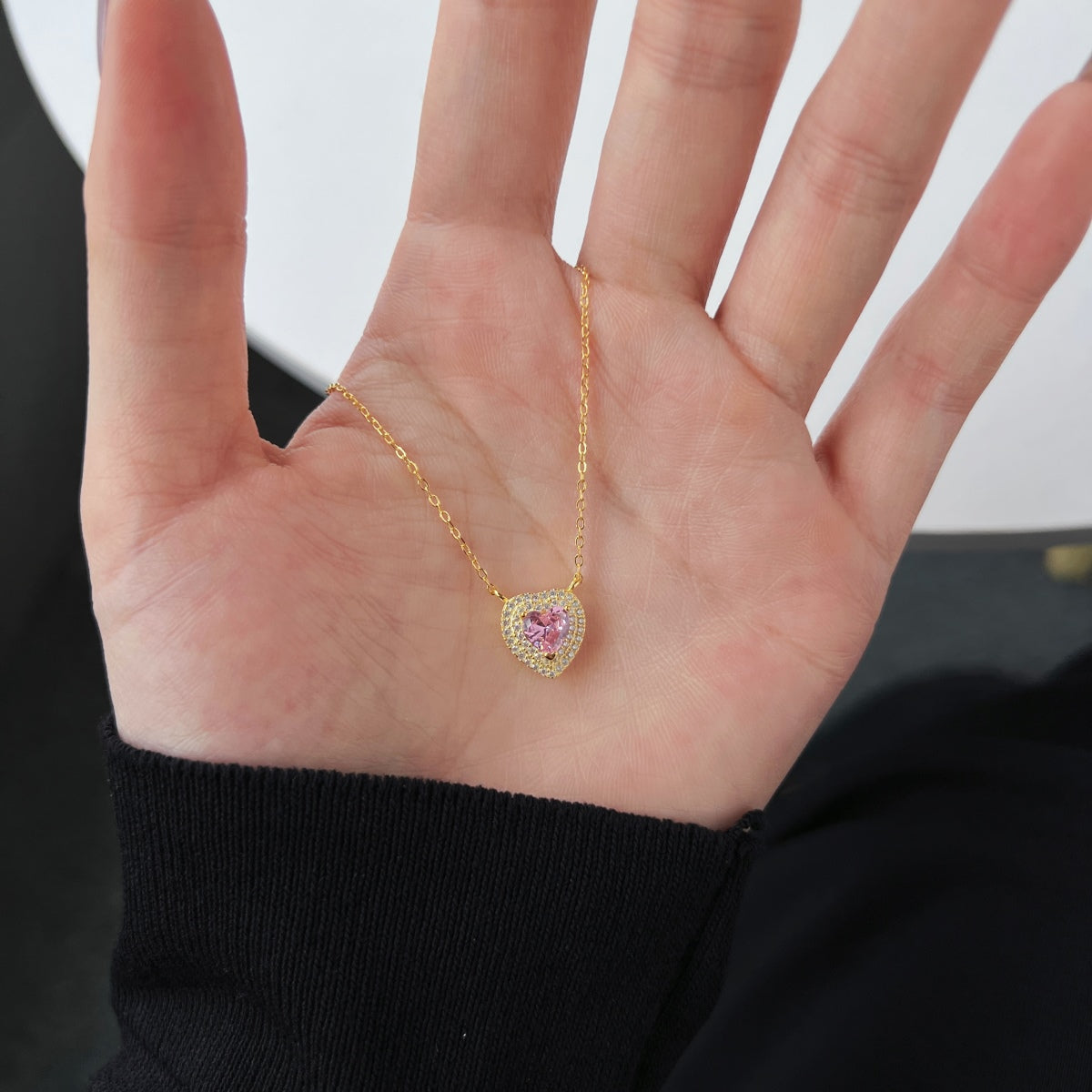 [Noble Jewelry]Exquisite Heart Shape Necklace