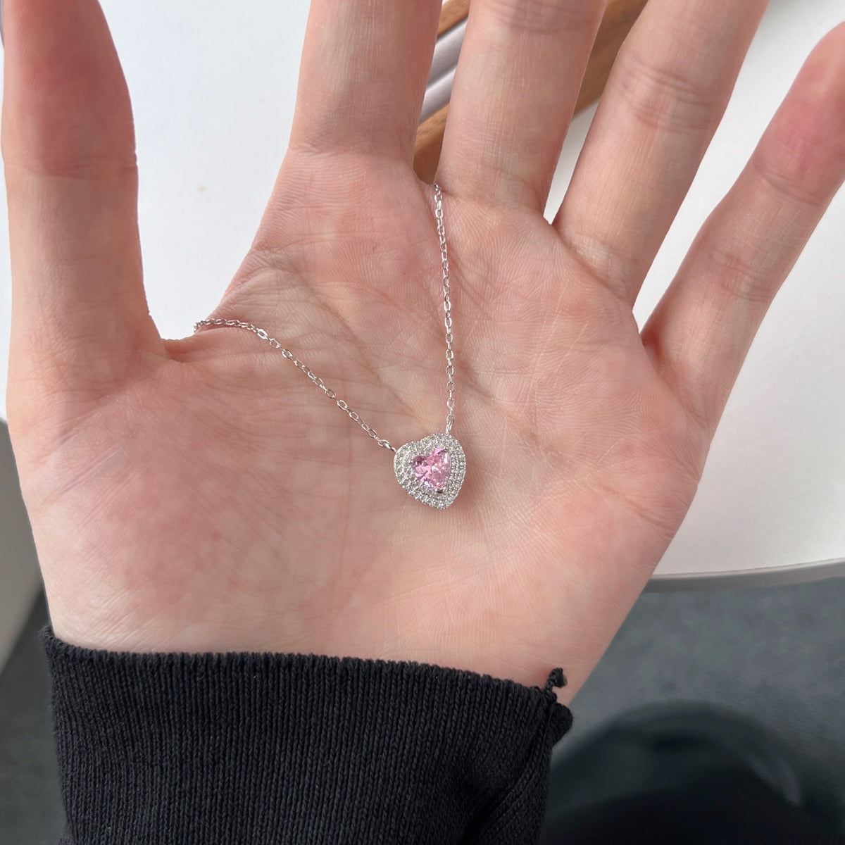 [Noble Jewelry]Exquisite Heart Shape Necklace