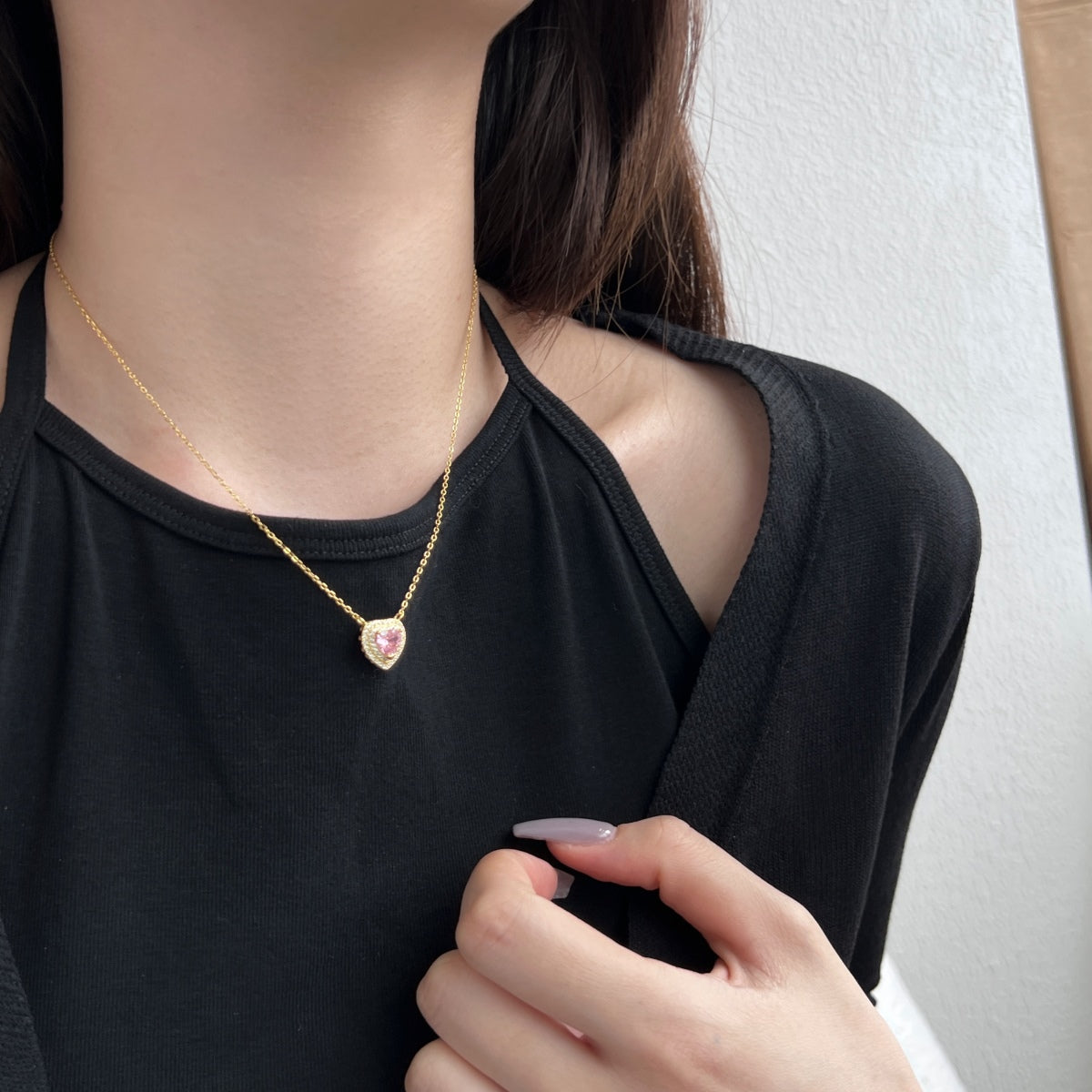 [Noble Jewelry]Exquisite Heart Shape Necklace