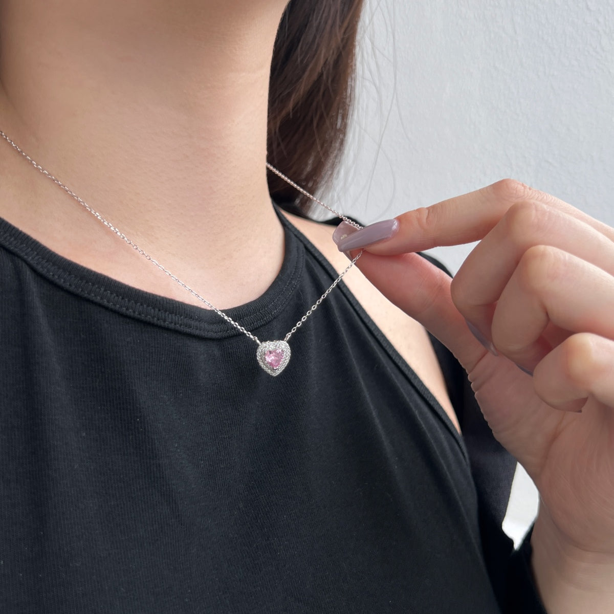 [Noble Jewelry]Exquisite Heart Shape Necklace