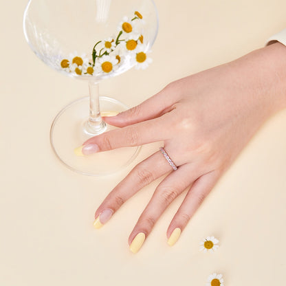 [Noble Jewelry]Dainty Ebullient Round Cut Daily Ring