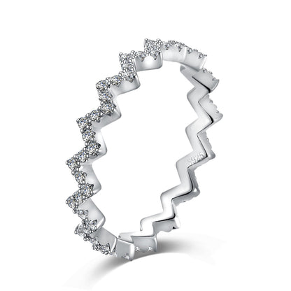 [Noble Jewelry]Delicate Enchanting Wave Shape Daily Ring