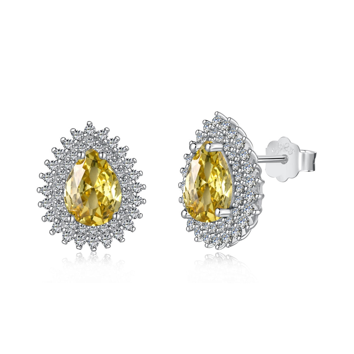 [Noble Jewelry]Delicate Gorgeous Pear Cut Daily Earrings