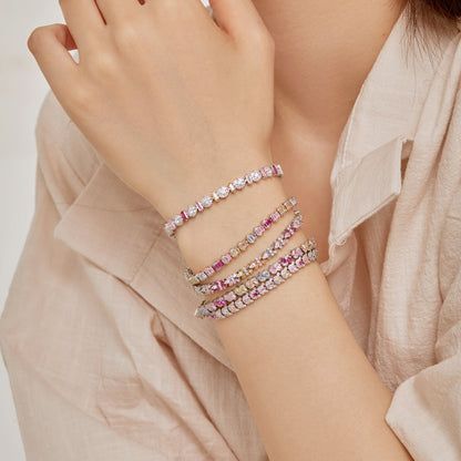 [Noble Jewelry]Radiant Colorful Round Shape Daily Bracelet