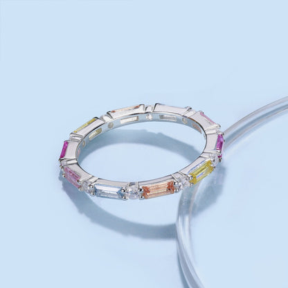 [Noble Jewelry]Lively In Shades Elegant Radiant Cut Daily Ring