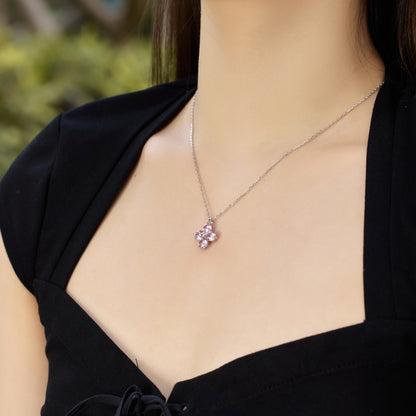 [Noble Jewelry]Four-Leaf Clover And Eight-Pointed Star Necklace