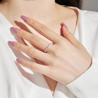 [Noble Jewelry]Sparkling Vibrant Round Shape Daily Ring