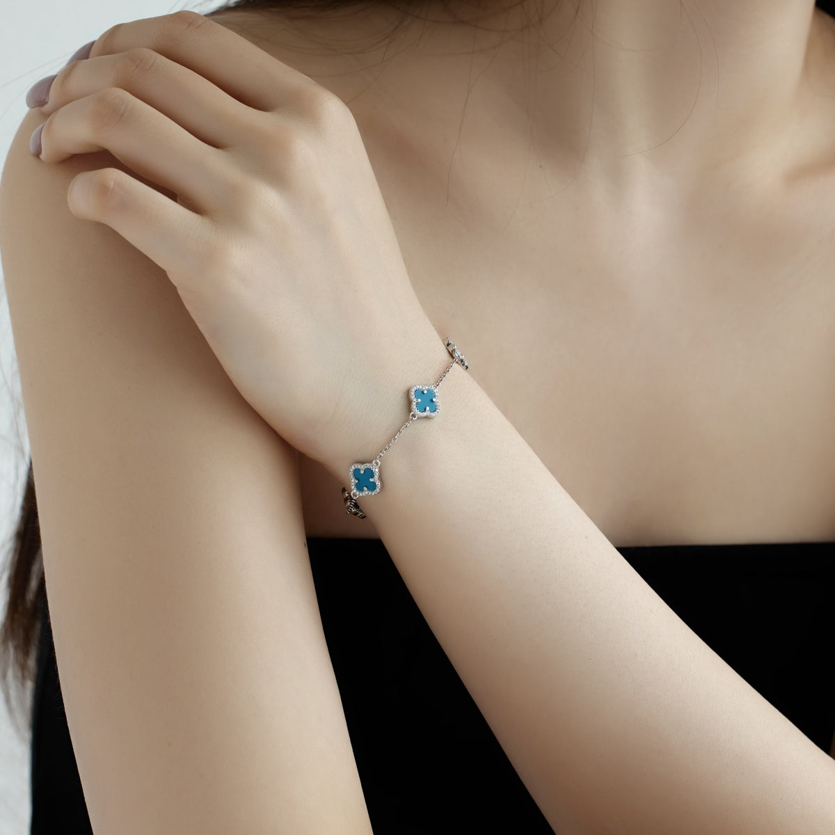 [Noble Jewelry]Four-Leaf Clover Exquisite Bracelet