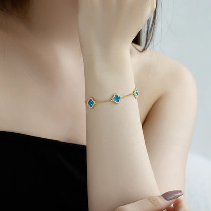 [Noble Jewelry]Four-Leaf Clover Exquisite Bracelet