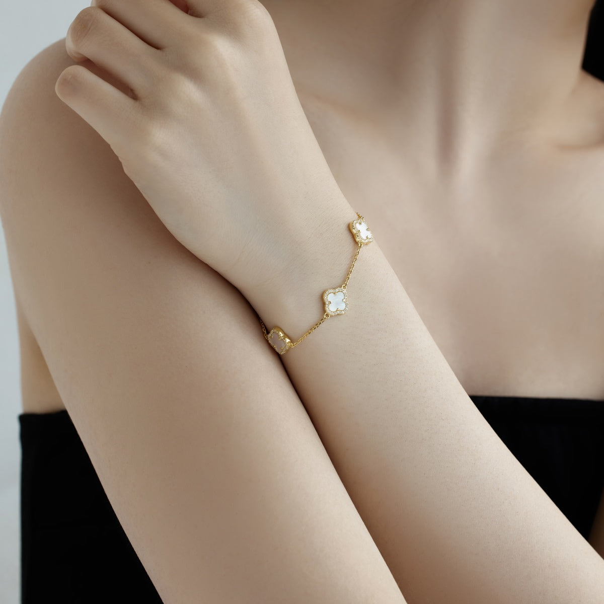 [Noble Jewelry]Four-Leaf Clover Exquisite Bracelet