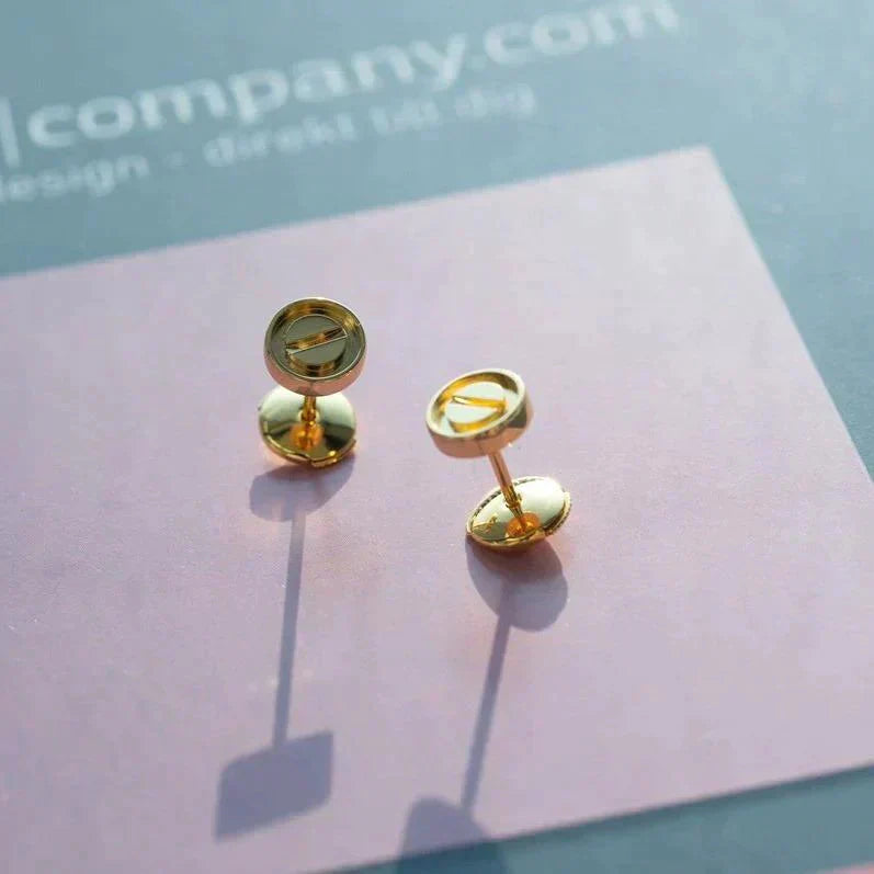 [Noble Jewelry]LOVE EARRINGS GOLD 10MM