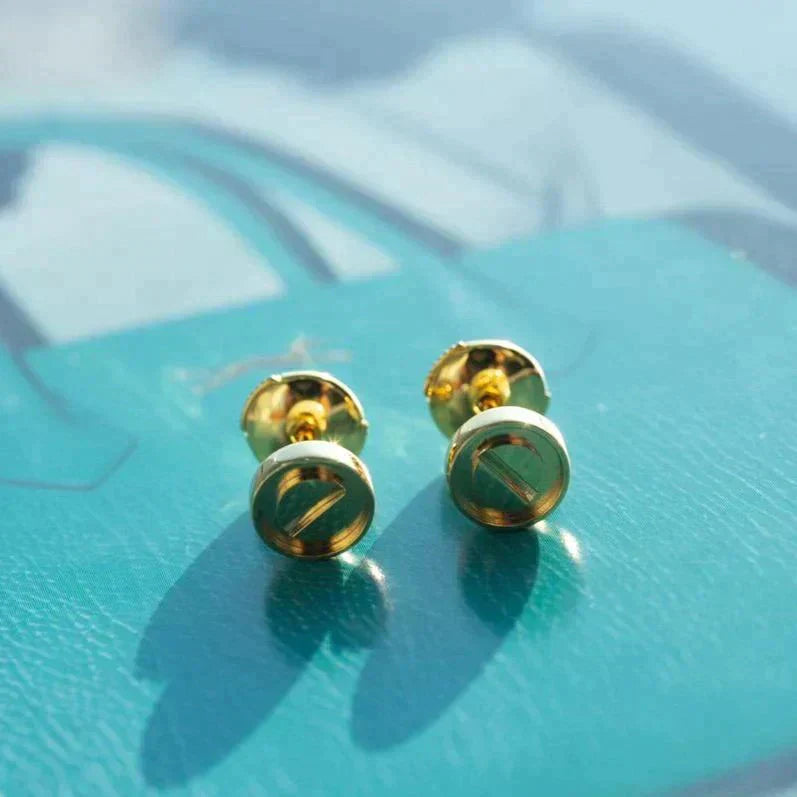 [Noble Jewelry]LOVE EARRINGS GOLD 10MM