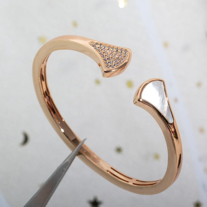 [Noble Jewelry]DREAM BRACELET OPEN PINK GOLD MOP DIAMOND