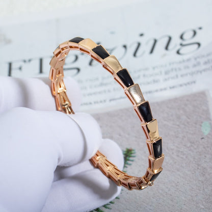 [Noble Jewelry]SERPENTI BRACELET PINK GOLD ONYX