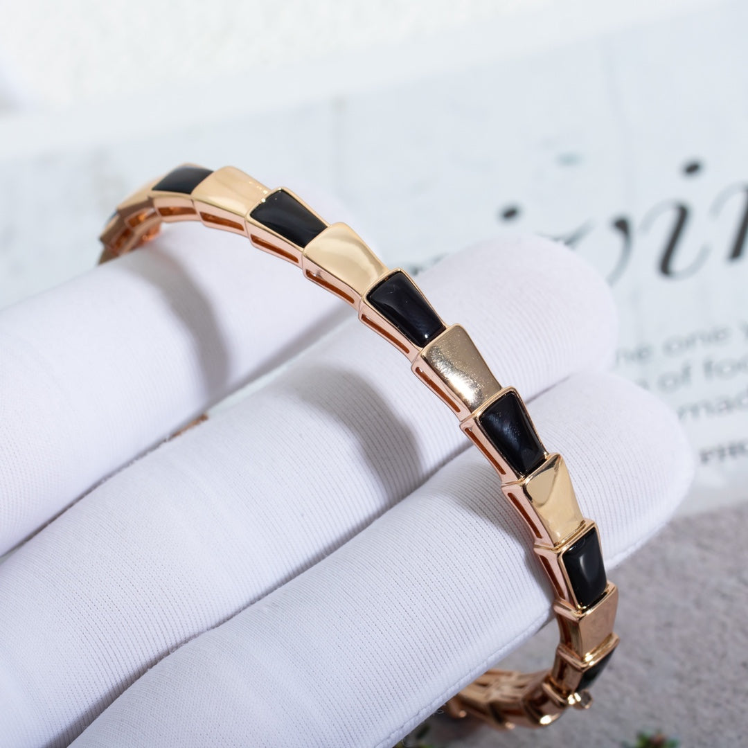 [Noble Jewelry]SERPENTI BRACELET PINK GOLD ONYX