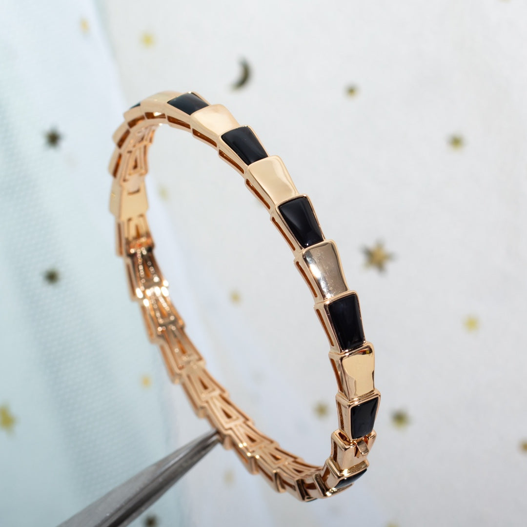 [Noble Jewelry]SERPENTI BRACELET PINK GOLD ONYX