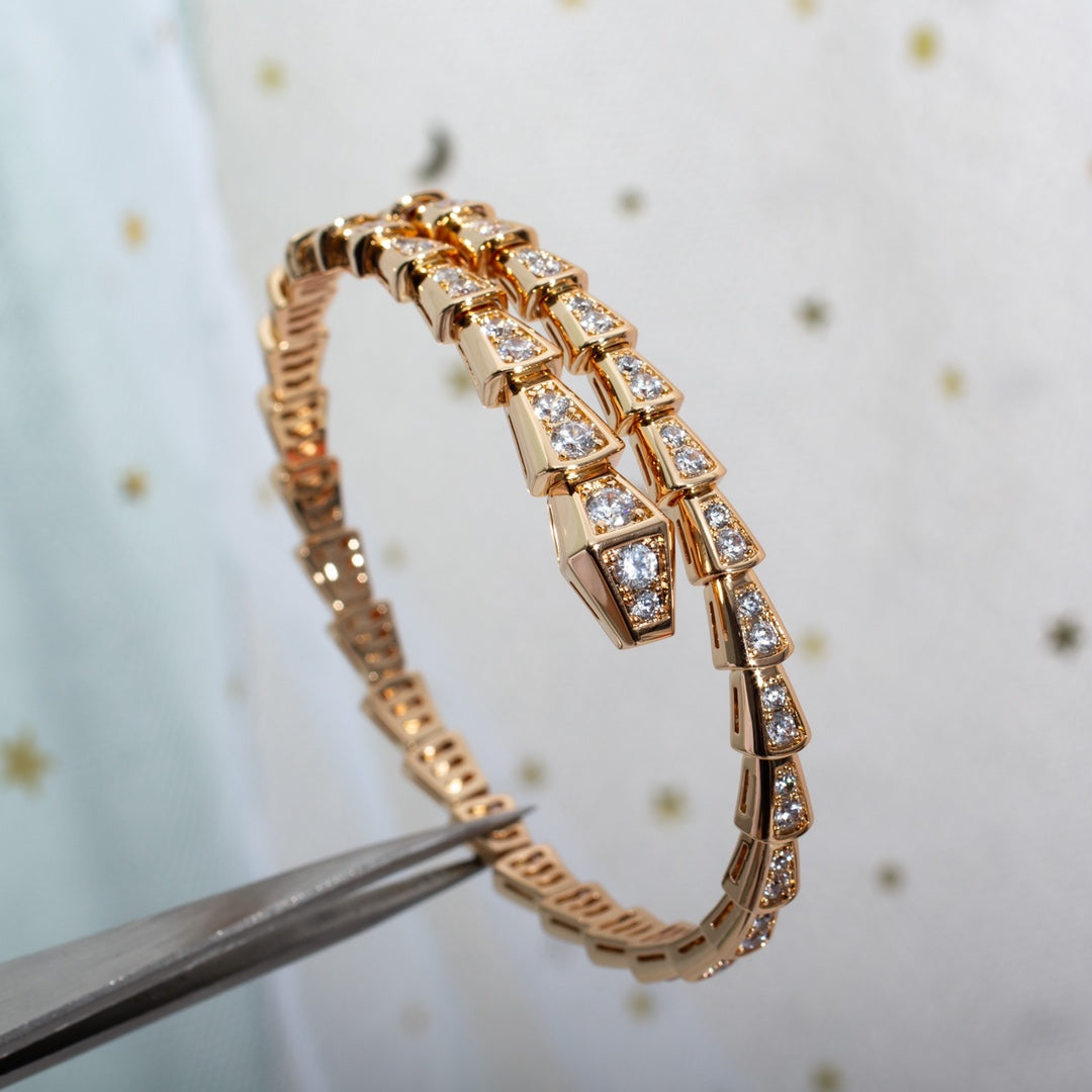 [Noble Jewelry]SERPENTI BRACELET 6.8MM PINK GOLD DIAMOND