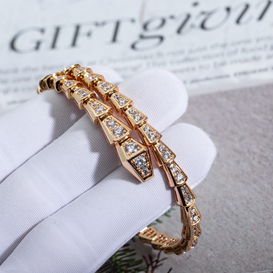 [Noble Jewelry]SERPENTI BRACELET 6.8MM PINK GOLD DIAMOND