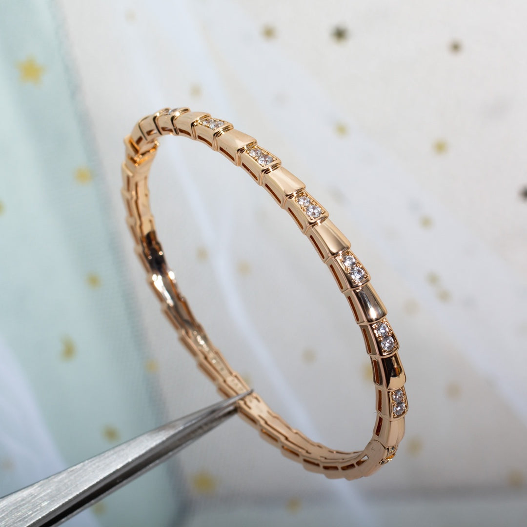 [Noble Jewelry]SERPENTI SMALL BRACELET PINK GOLD DIAMOND