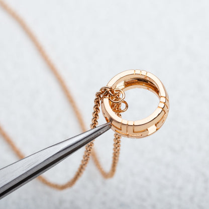 [Noble Jewelry]PARENTESI NECKLACE PINK GOLD