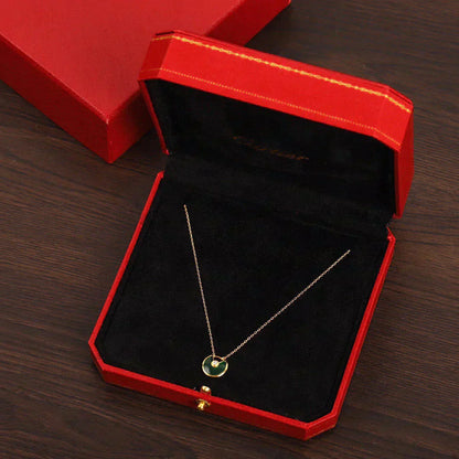 [Noble Jewelry]AMULETTE GOLD MALACHITE NECKLACE