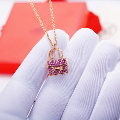 [Noble Jewelry]CONSTANCE PEDANT PURPLE DIAMOND NECKLACE