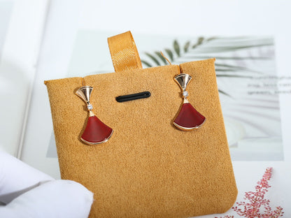 [Noble Jewelry]DREAM Carnelian PINK GOLD EARRINGS