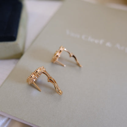 [Noble Jewelry]LUCKY PINK GOLD WHITE MOP EARRINGS