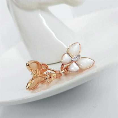 [Noble Jewelry]BUTTERFLY MOP DIAMOND EARRINGS