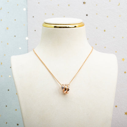 [Noble Jewelry]SERPENTI PINK GOLD NECKLACE DIAMOND