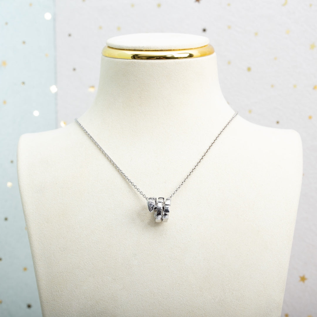 [Noble Jewelry]SERPENTI SILVER NECKLACE DIAMOND