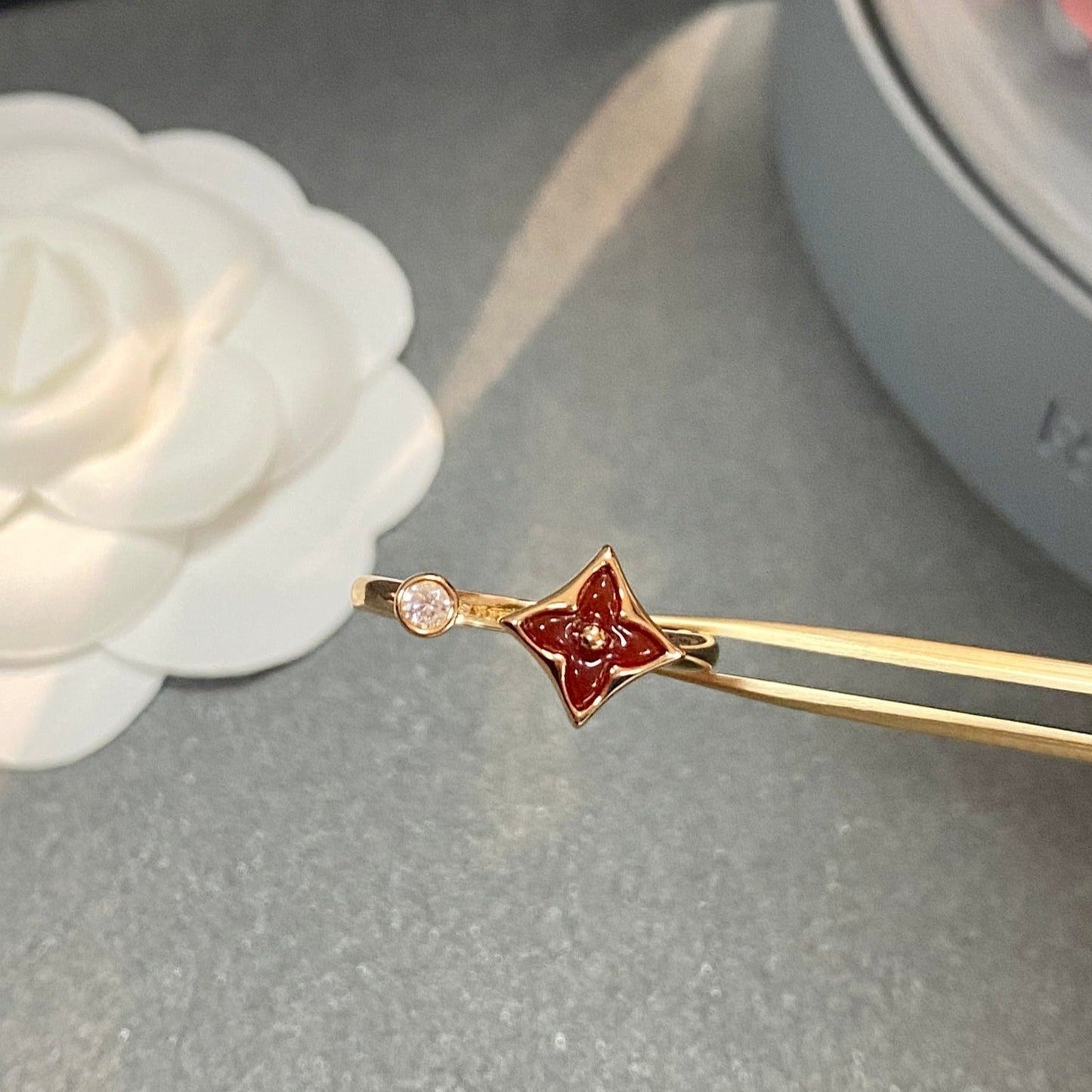 [Noble Jewelry]STAR 1 DIAMOND OPEN RING