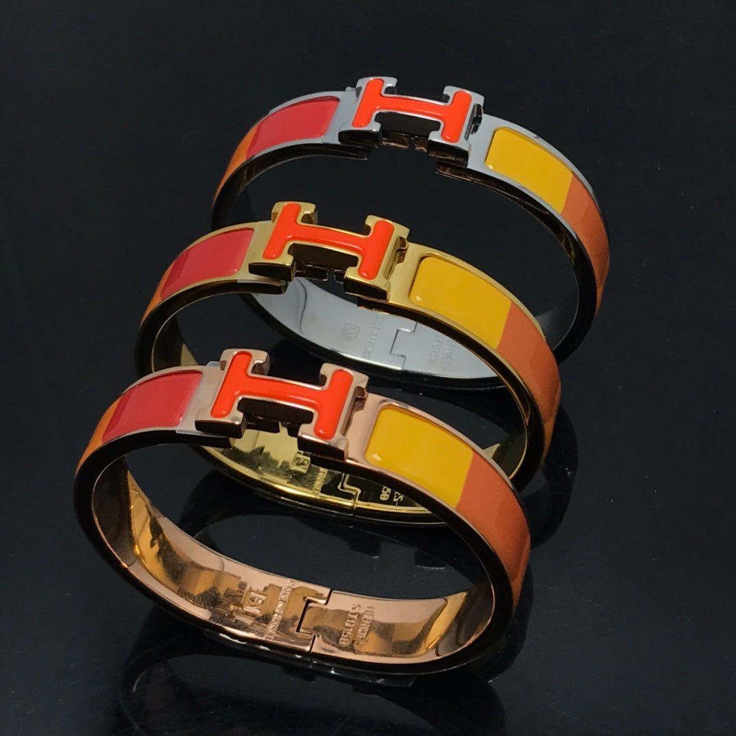 [Edler Schmuck]H ARMBAND ORANGE REGENBOGEN KERAMIK