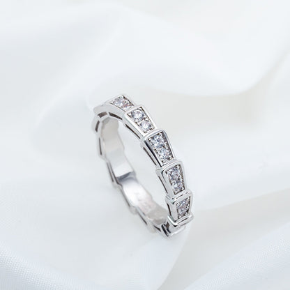 [Noble Jewelry]SERPENTI RING SILVER DIAMOND PAVED 3MM