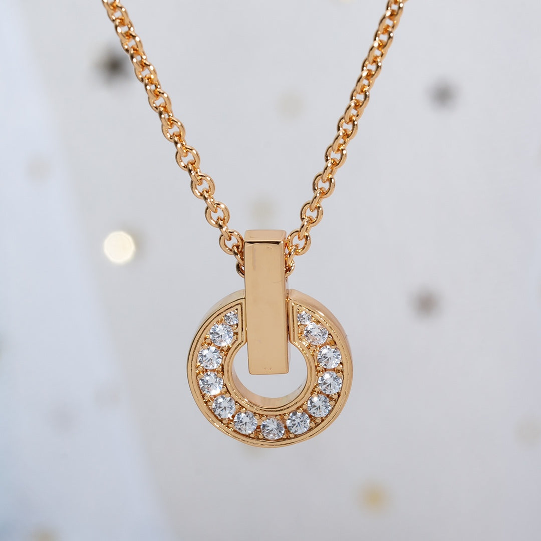 [Noble Jewelry]GARI NECKLACE PINK GOLD DIAMOND