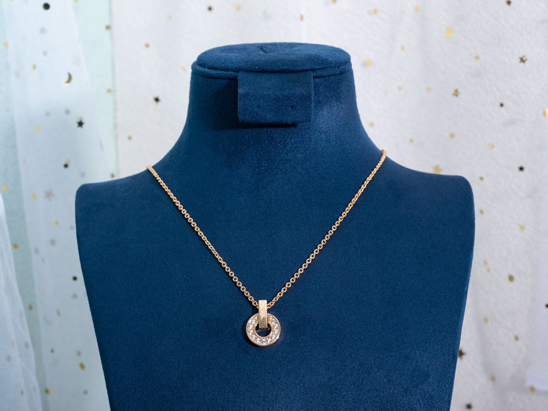 [Noble Jewelry]GARI NECKLACE PINK GOLD DIAMOND