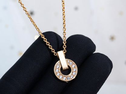 [Noble Jewelry]GARI NECKLACE PINK GOLD DIAMOND