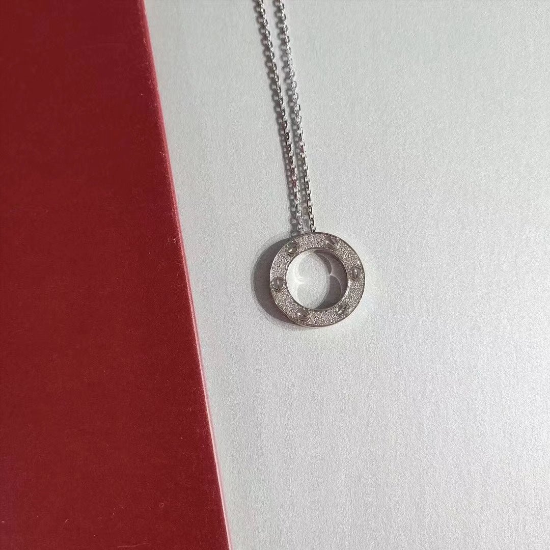 [Noble Jewelry]LOVE NECKLACE ADJUSTABLE SILVER