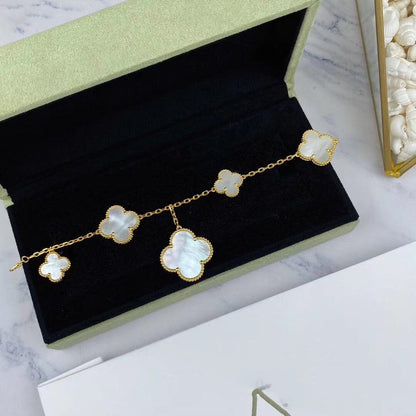 [Noble Jewelry]MAGIC CLOVER MOP GOLD BRACELET 5 MOTIFS