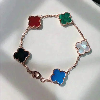 [Edler Schmuck]CLOVER 5 MOTIVE MULTICOLOR ARMBAND